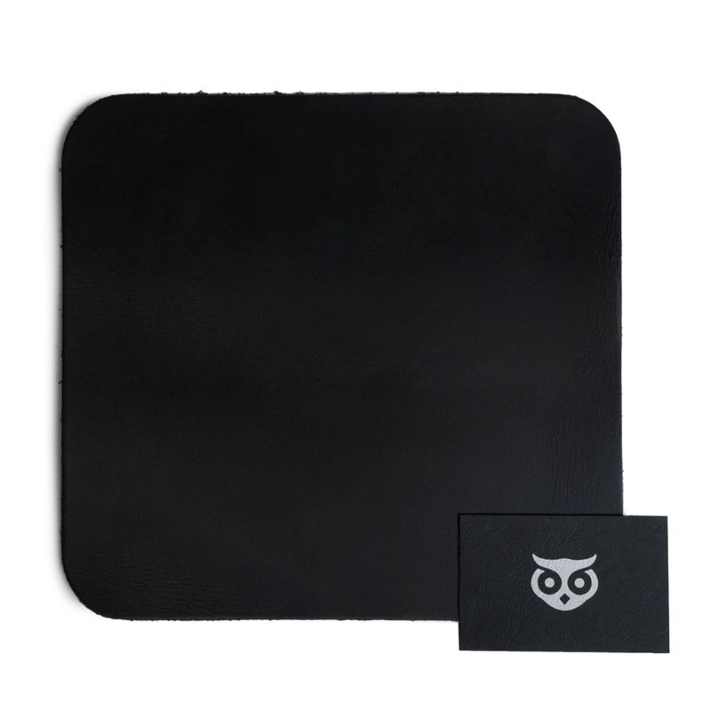 Hide & Drink, Durable Mouse Pad, Executive Mousepad for Work Desk & Office Essentials, Genuine Mat, Thick Full Grain Leather, Handmade, Charcoal Black - Image 5